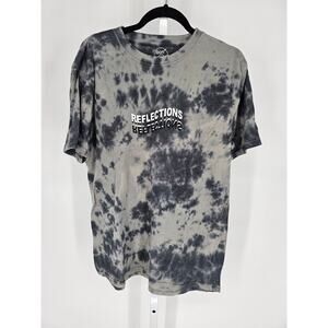 Neon Riot Mens Sz L Short Sleeve Tie Dye T Shirt Reflections Gray